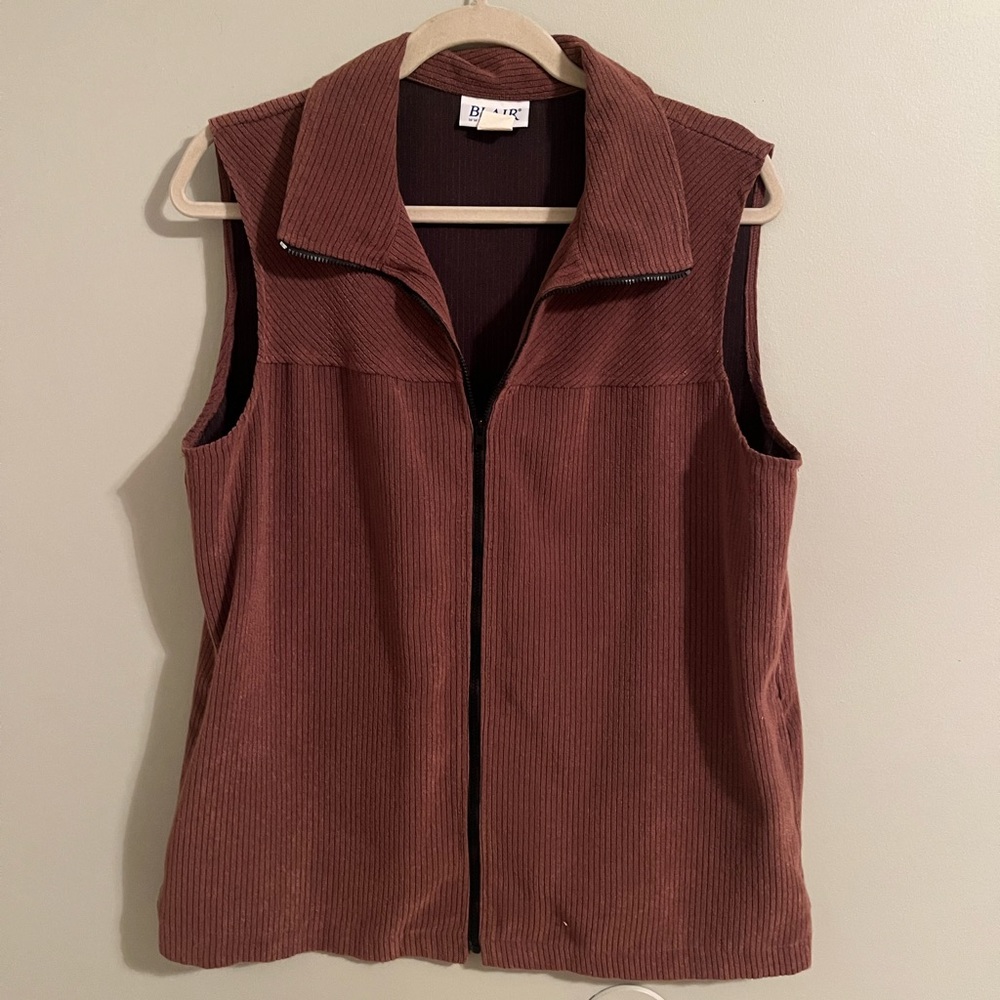 Vintage Blair brown vest with black stripes